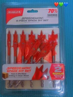 Cape Diablo Red Speedemon 6-Piece Spade Bit Set